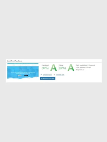 PageSpeed درجة A