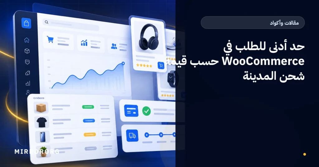 حد أدنى للطلب في WooCommerce حسب قيمة شحن المدينة