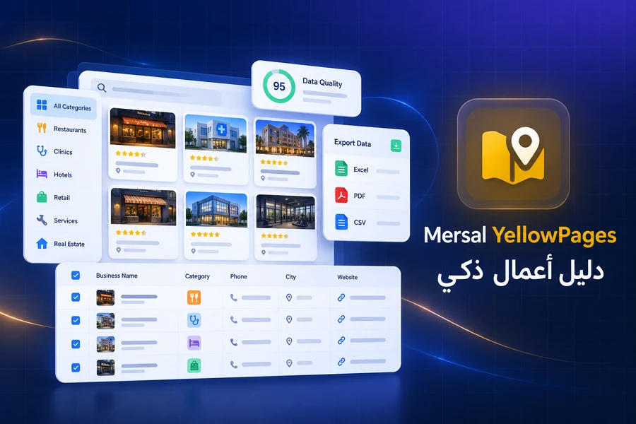 Mersal YellowPages — إضافة Chrome لدليل الأعمال